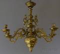 Dutch Baroquestyle Brass Sixarm Chandelier