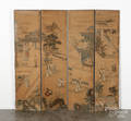 Oriental painted folding screen