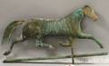 Cast Zinc and Patinated Molded Copper Fullbody Running Horse Weather Vane