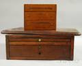 Walnut Desk Box with Two Drawers and a Small Dill  Collins Printing Paper Oak Dovetailconstructed Threedrawer Countertop Box