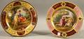 Pair of Vienna Handpainted Schafemende Genius Porcelain Cabinet Plates