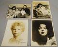 Three Clara Bow Autographed Portrait and Family Photographs and an Unsigned Family Portrait Photograph