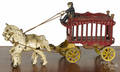 Cast iron horse drawn  Overland Circus  wagon