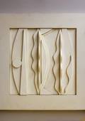 Large Nevelson Style White Abstract Wall Sculpture