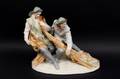 Royal Dux Porcelain Figural Group of Fishermen