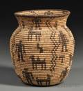 Diminutive Apache Pictorial Basketry Olla