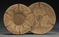Two Pima Coiled Basketry Trays