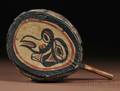 Northwest Coast Hide and Wood Drum and Beater