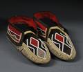 Penobscot Beaded Cloth and Hide Moccasins