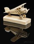 Eskimo Carved Ivory Airplane