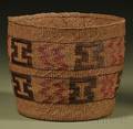 Tlingit Polychrome Twined Basket