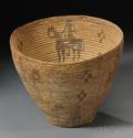 Pima Pictorial Coiled Basketry Bowl