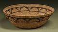 Mission Polychrome Coiled Basketry Bowl