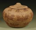 A Mission Pictorial Lidded Basket