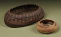 Two Pomo Coiled Basketry Bowls