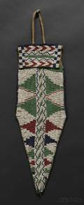 Ute Beaded Hide Pipe Bag
