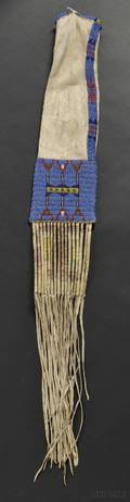 Lakota Beaded and Quilled Hide Pipe Bag