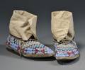 Central Plains Beaded Hide Mans Moccasins