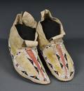 Cheyenne Beaded Hide Youths Moccasins