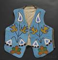 Plateau Beaded Cloth and Hide Vest
