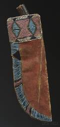 Crow Beaded Hide Knife Sheath
