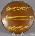 Pennsylvania redware pie plate 19th c