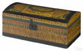New England painted basswood dome lid box early 19th c