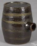 Pennsylvania redware rundlet 19th c