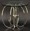 Mid Century Style Chrome and Glass Side Table