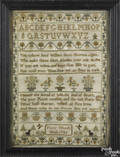 English silk on linen sampler