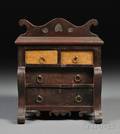 Miniature Stencildecorated and Grainpainted Empire Bureau