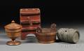 Four Small and Miniature Wooden Items