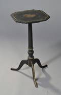 Blackpainted and Giltdecorated Cherry Candlestand