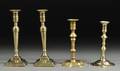 Four Brass Candlesticks