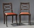 Pair of Classical Mahogany Klismos Side Chairs