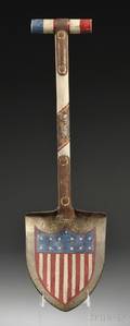Folkpainted WWI Trench Digging Shovel