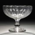 Colorless Blown and Cut Glass Compote