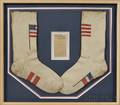 Pair of Handknit Civil War Era Wool Socks with Flag Motifs and a Related Article