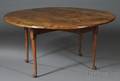 Large Queen Anne Wavy Birch Dining Table