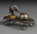 Painted Cast Iron Mechanical Trick Elephant Bell RingerNo 40 Pull Toy