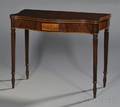 Federal Carved and Inlaid Mahogany Card Table