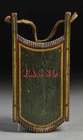 Miniature Polychromepainted Wooden Sled