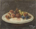 American primitive oil on canvas still life