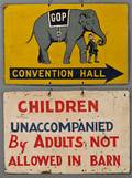 Painted Sheet Iron GOP Convention Hall Sign