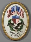 Reversepainted Patriotic Picture Our Country First Last and Always