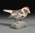 Jess Blackstone Carved and Painted Miniature Snow Bunting Figure