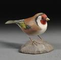 Jess Blackstone Carved and Painted Miniature European Goldfinch Figure