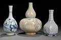 Three Blue and White Vases