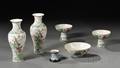 Group of Famille Rose Porcelain Items