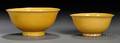 Two Yellow Glazed Bowls